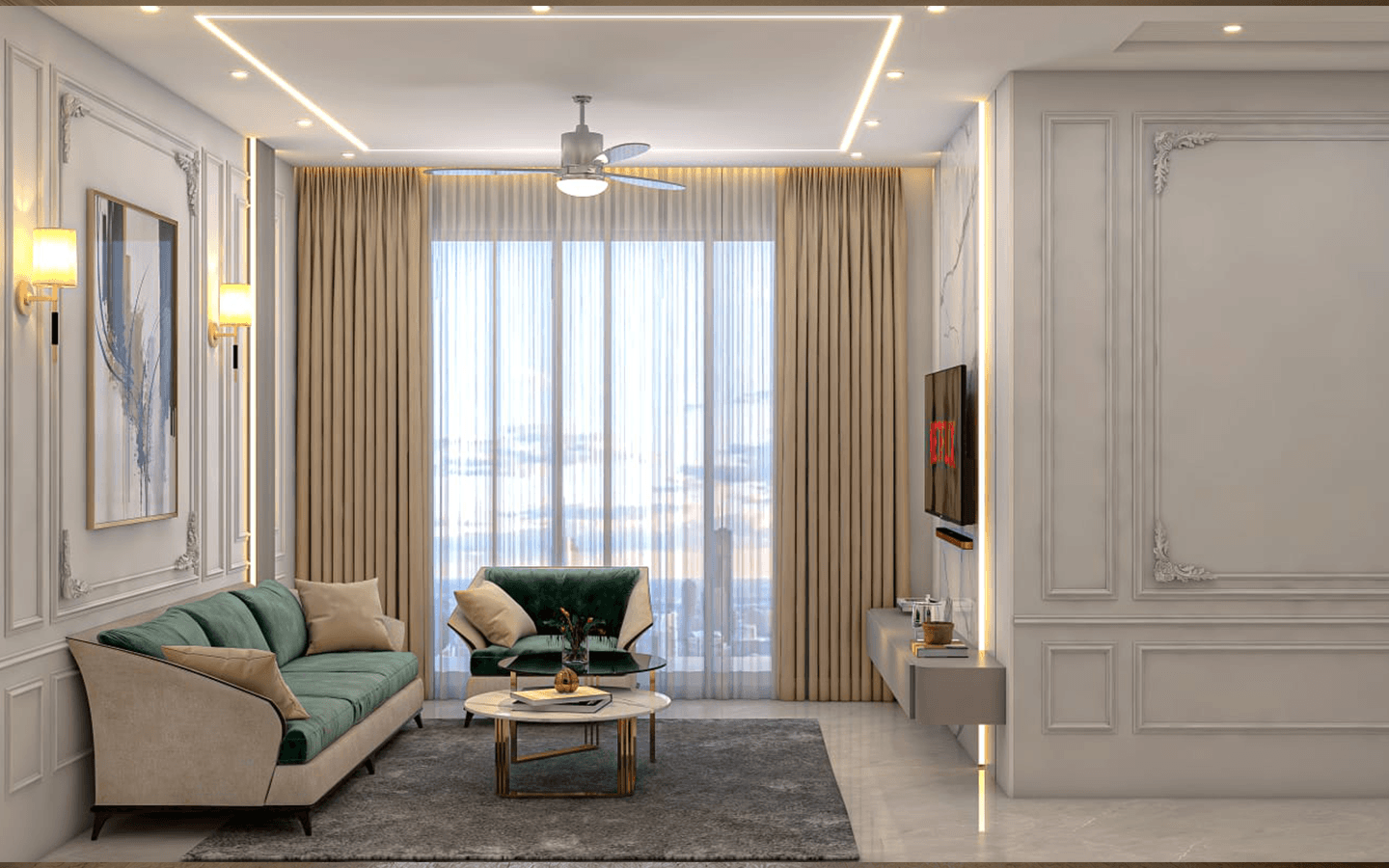 Transformed living room — after Karigor Interior